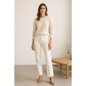 AGOLDE White High-Rise Straight Jeans – Size 26 Ankle Length Minimalist Classic